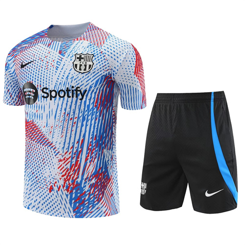 AAA Quality Barcelona 22/23 White/Blue/Red Training Kit Jerseys